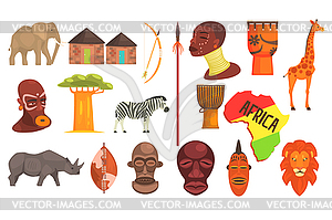 African Symbols Set - vector clip art