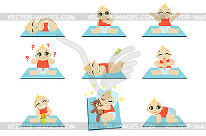 Cute Baby Icons Set - vector image