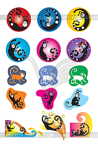 Cartoon Funny creature - vector clipart