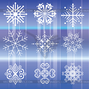 Snowflakes White - vector clipart