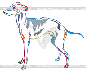 Colorful decorative standing portrait of Italian - vector image
