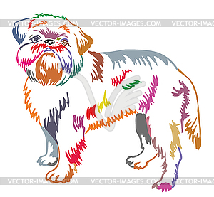 Colorful decorative standing portrait of Brussels - vector image