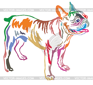 Colorful decorative standing portrait of French - vector clip art