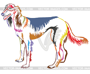 Colorful decorative standing portrait of Persian - vector clip art