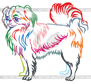 Colorful decorative standing portrait of Japanese - vector clip art