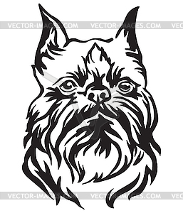 Decorative portrait of Dog Brussels Griffon - vector clipart
