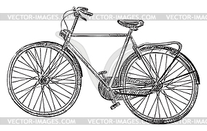 Hand drawing bike - vector image