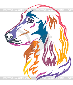 Colorful decorative portrait of Dog Irish Setter - royalty-free vector image
