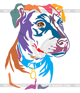 Colorful decorative portrait of Mongrel Dog - vector clipart