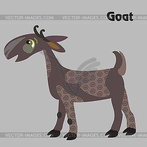 Cartoon goat - royalty-free vector clipart
