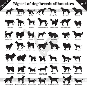 Dogs silhouettes - vector clipart