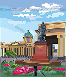 Colorful ST Petersburg  - vector image