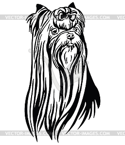 Decorative portrait of Yorkshire Terrier - vector clipart