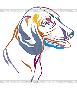 Colorful decorative portrait of Bavarian Mountain - vector clipart