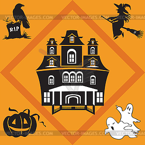 Halloween seamless pattern - vector image