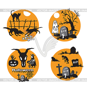Halloween set - color vector clipart