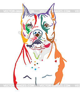 Colorful decorative portrait of American - vector image
