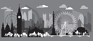 London Skyline silhouette  - vector image