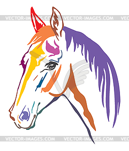 Colorful decorative horse 11 - vector clip art