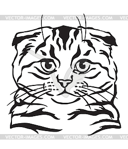 Decorative portrait of Cat  - vector clip art