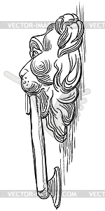 Stone lion 10 - vector image