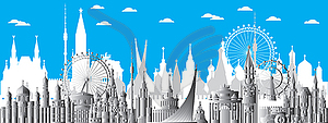 Moscow City gradient  - color vector clipart