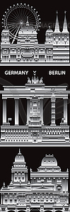 Berlin City gradient  - vector clipart / vector image