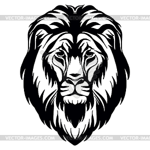 Head of mascot lion head - vector clipart