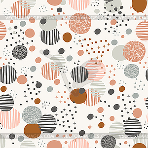 Seamless pattern trendy dots in minimalism style - royalty-free vector image