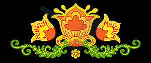 Abstract oriental or russian bell flower - vector clip art