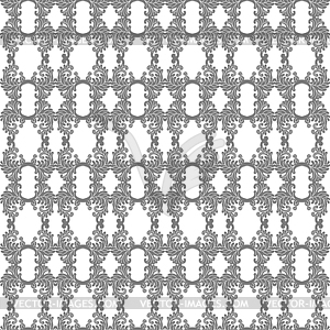 Monochrome seamless pattern with plant motif - vector image