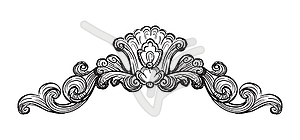 Vintage ornate design element art - vector clip art