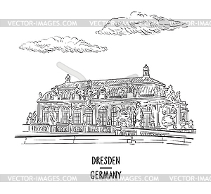 Germany attraction Dresden - royalty-free vector clipart