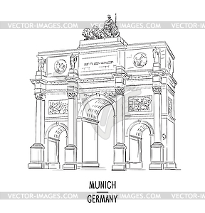Germany landmark Munich - vector clipart / vector image