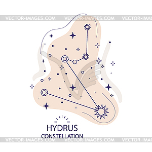 Star constellation Hydrus - vector image