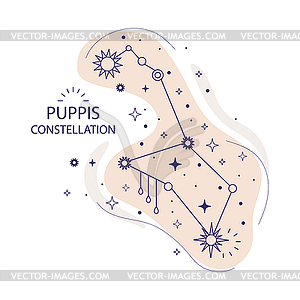 Star constellation Puppis - vector clipart