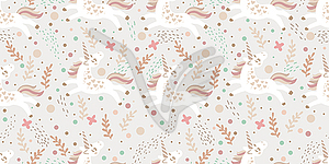 Seamless pattern with cute doodle unicorn wallpaper - vector image