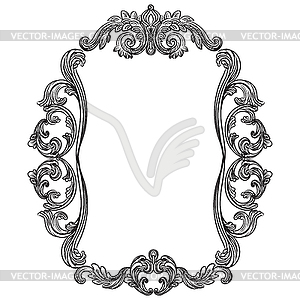 Vintage baroque ornate design element frame - vector image