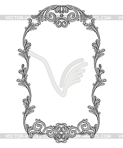 Baroque vintage ornate design element frame - vector image