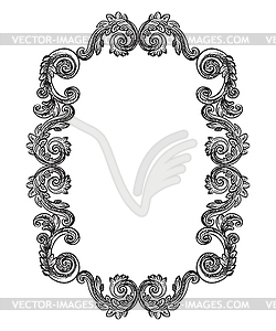 Vintage baroque design element frame - vector image