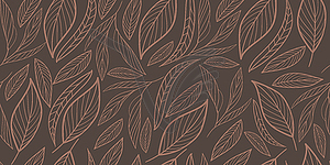 Seamless pattern with abstract exotic leaves - vector clip art