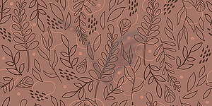 Seamless pattern with leaves - vector clipart