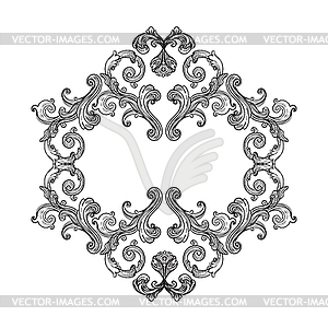 Engraving vintage design element back - vector clipart