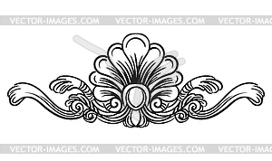 Hand drawing vintage design element - vector image