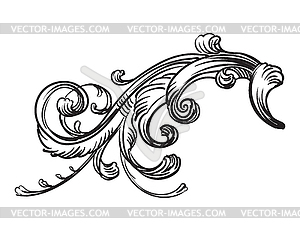 Vintage design element hand drawing ornament - vector clipart