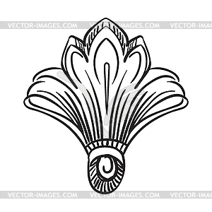 Decorative hand drawing filigree flourish - vector clipart
