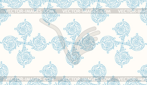 Seamless pattern with baroque floral ornament - vector clipart / vector image