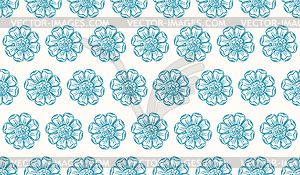 Seamless pattern with hand drawing flowers - vector image