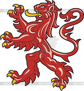 Heraldic lion - vector clipart