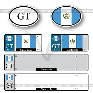 Guatemala auto set - vector clipart